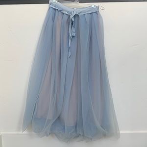 J Crew Tulle Ball Skirt Light Blue Size 4